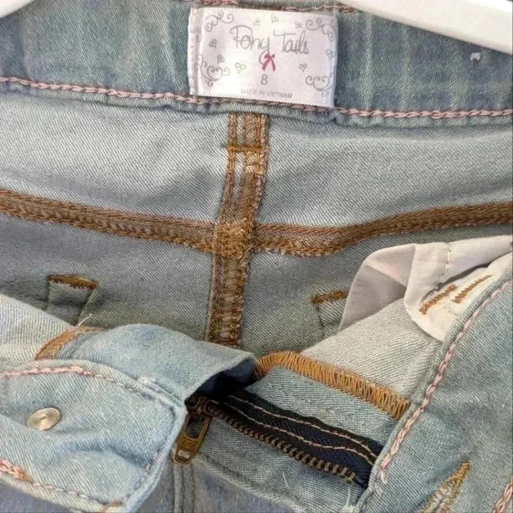 Kids Ponytail size 8 adjustable waist button and zipper closure shorts. 3/$15 - Picture 3 of 4